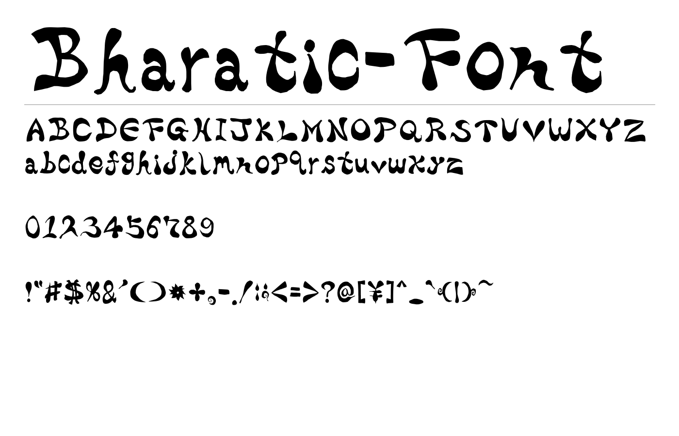 Bharatic-Font preview