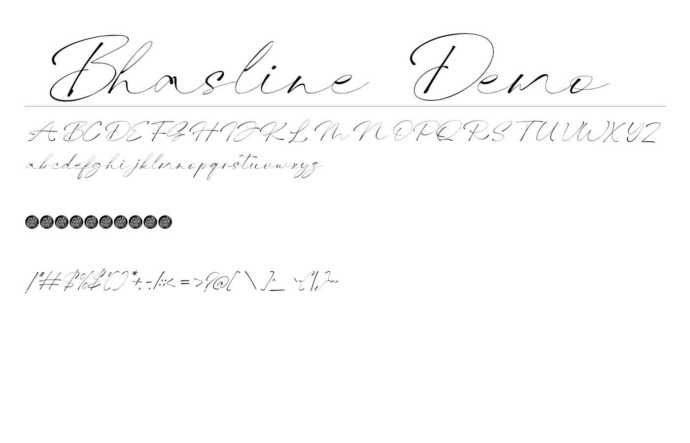 Bhasline Font preview