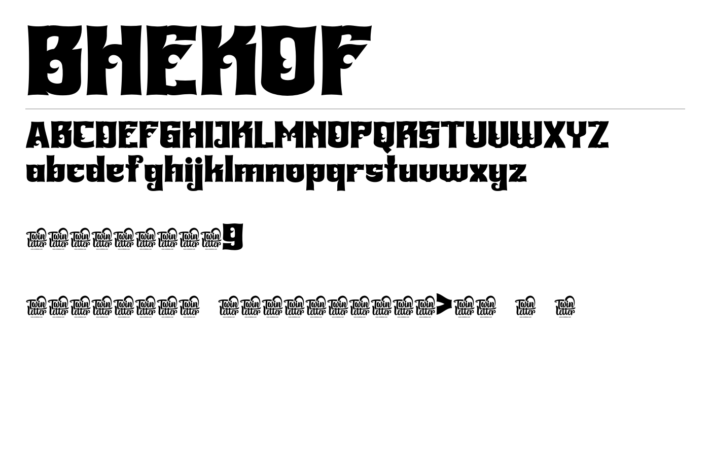 Bhekof Font preview