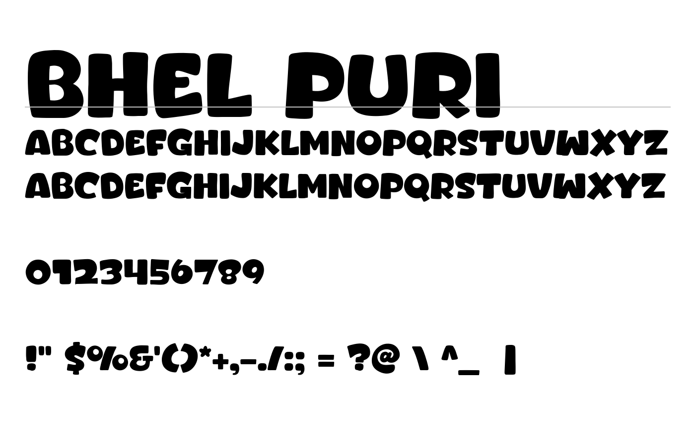 Bhel Puri Font preview