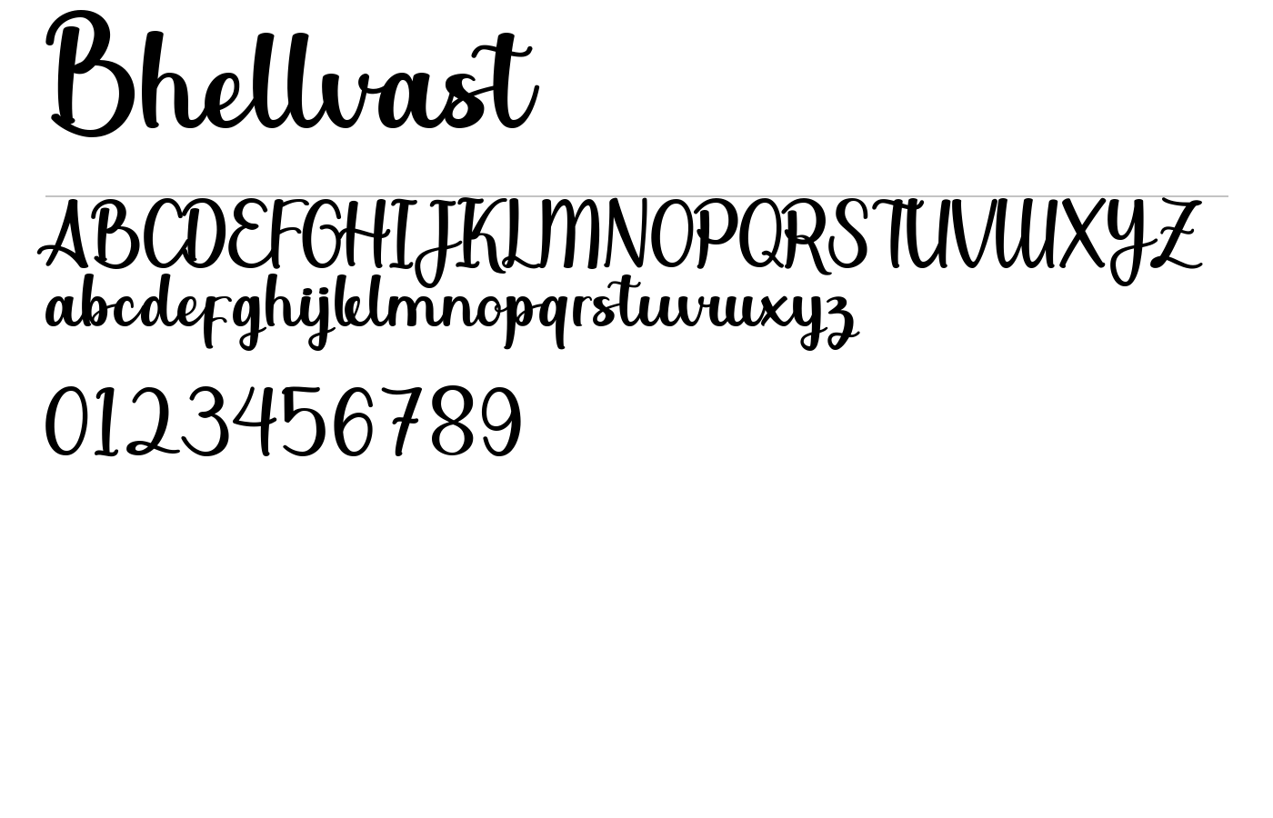 Bhellvast Font preview