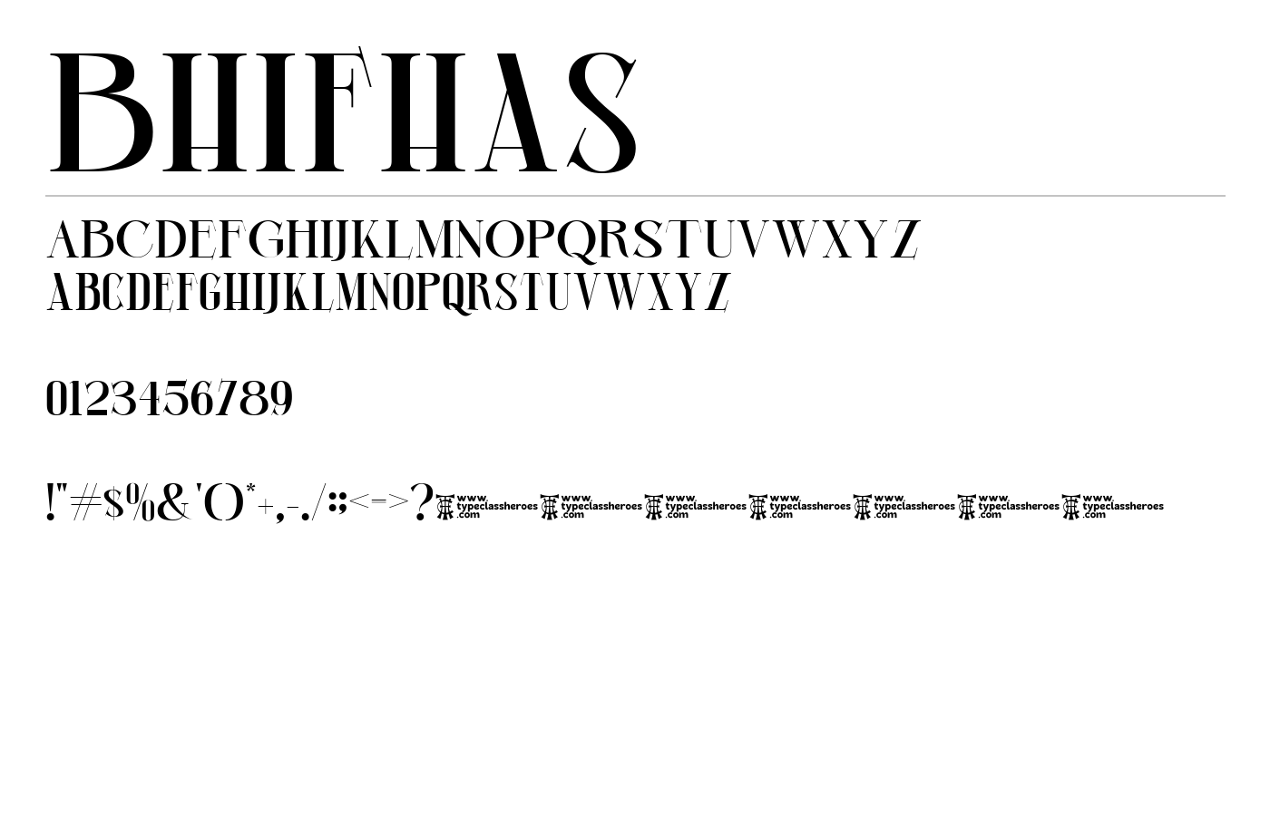 Bhifhas Font preview