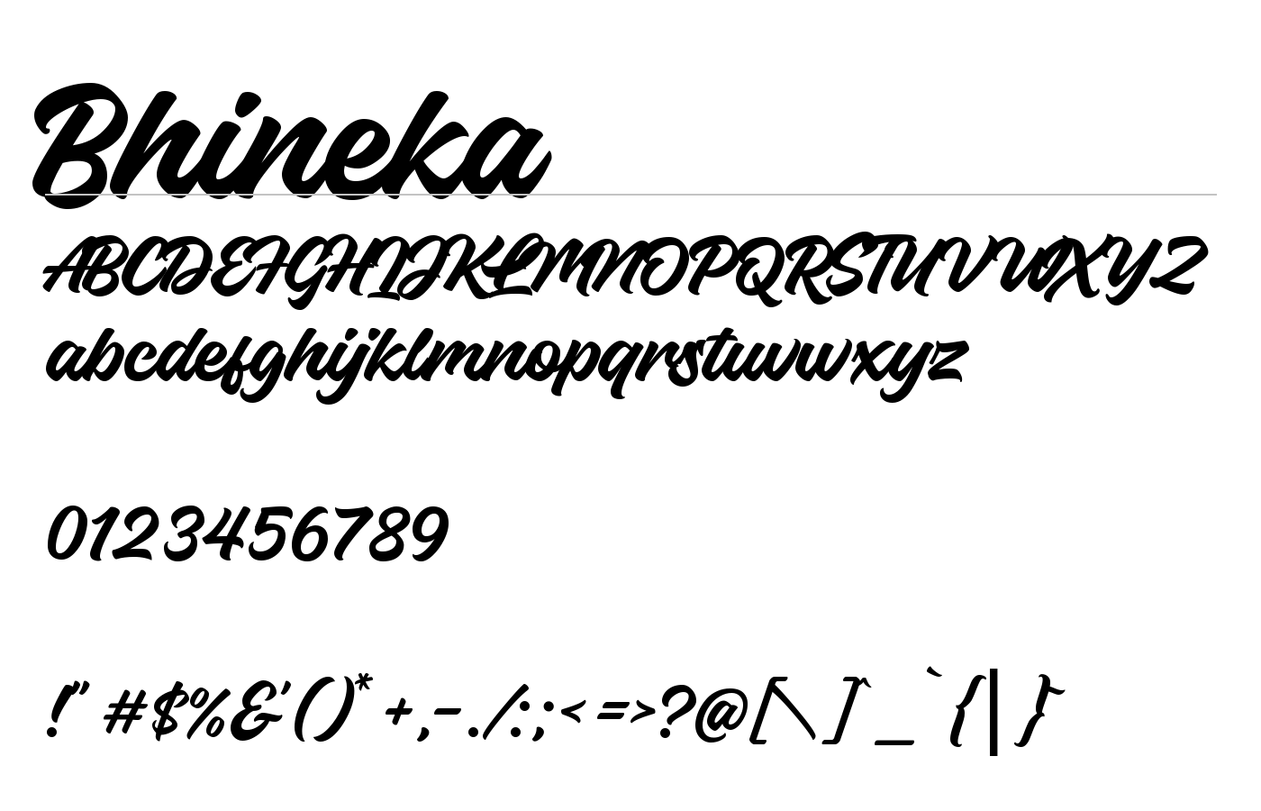 Bhineka Font preview