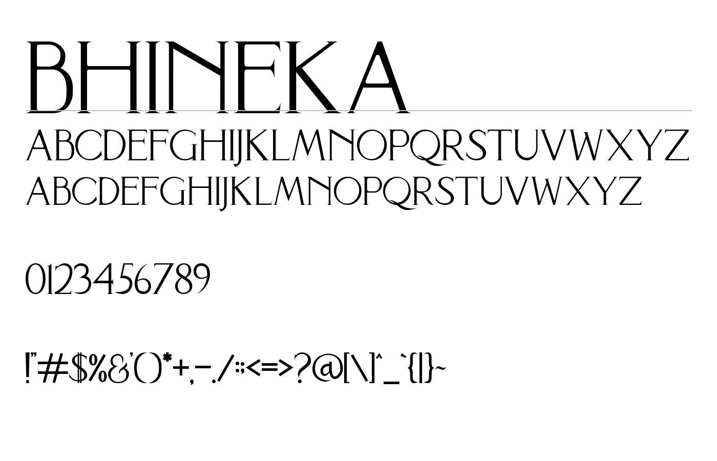 Bhineka Font preview