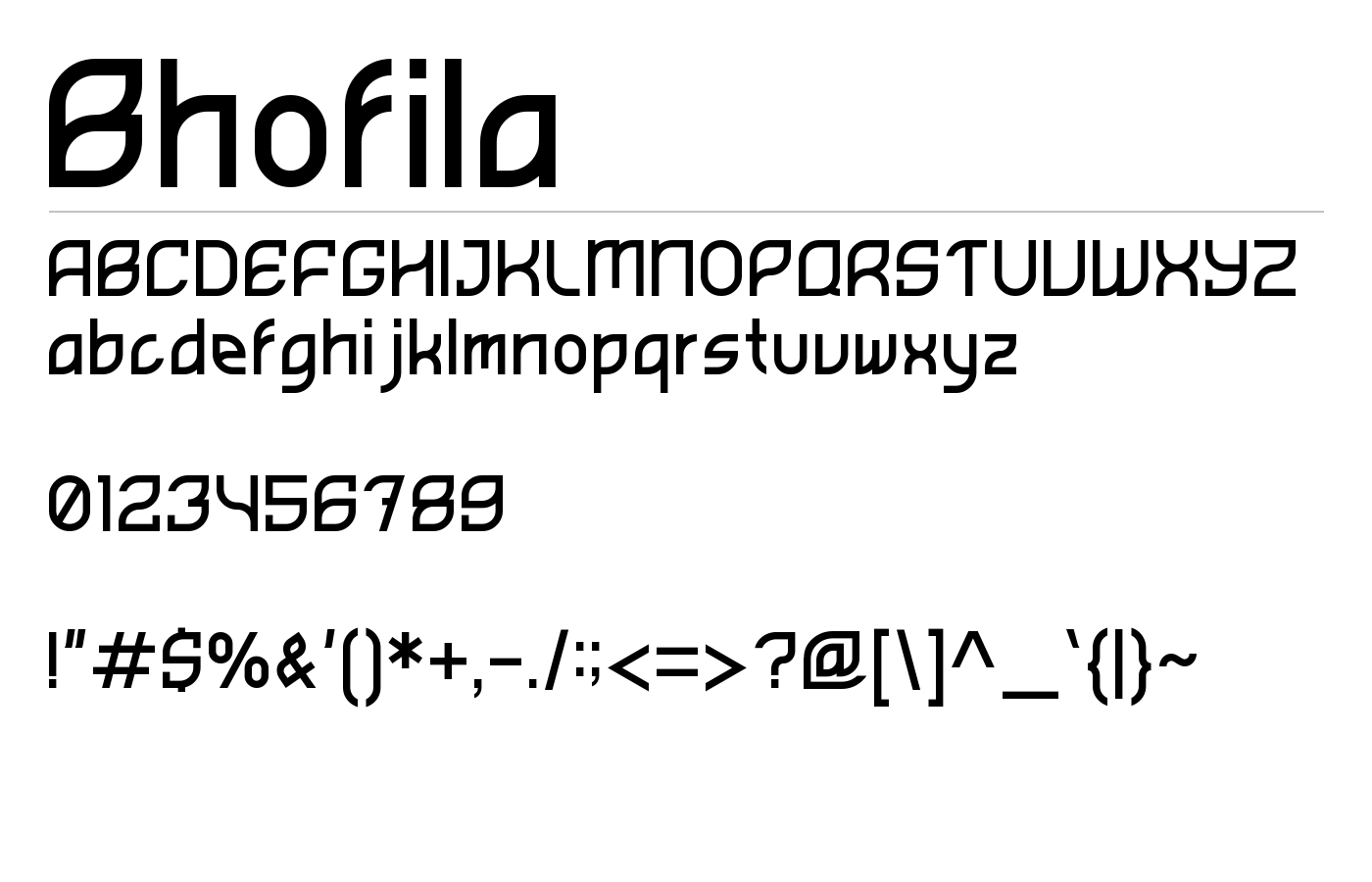 Bhofila Font preview