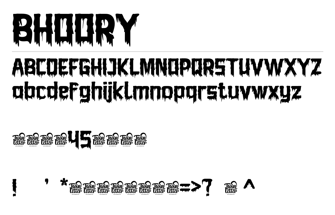 Bhoory Font preview