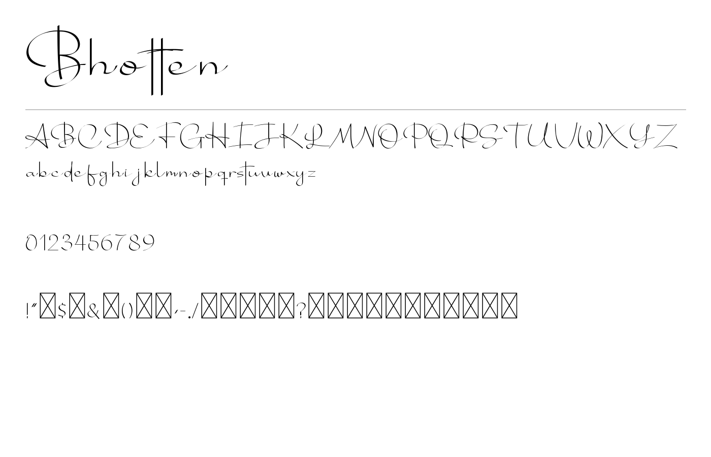 Bhotten Font preview