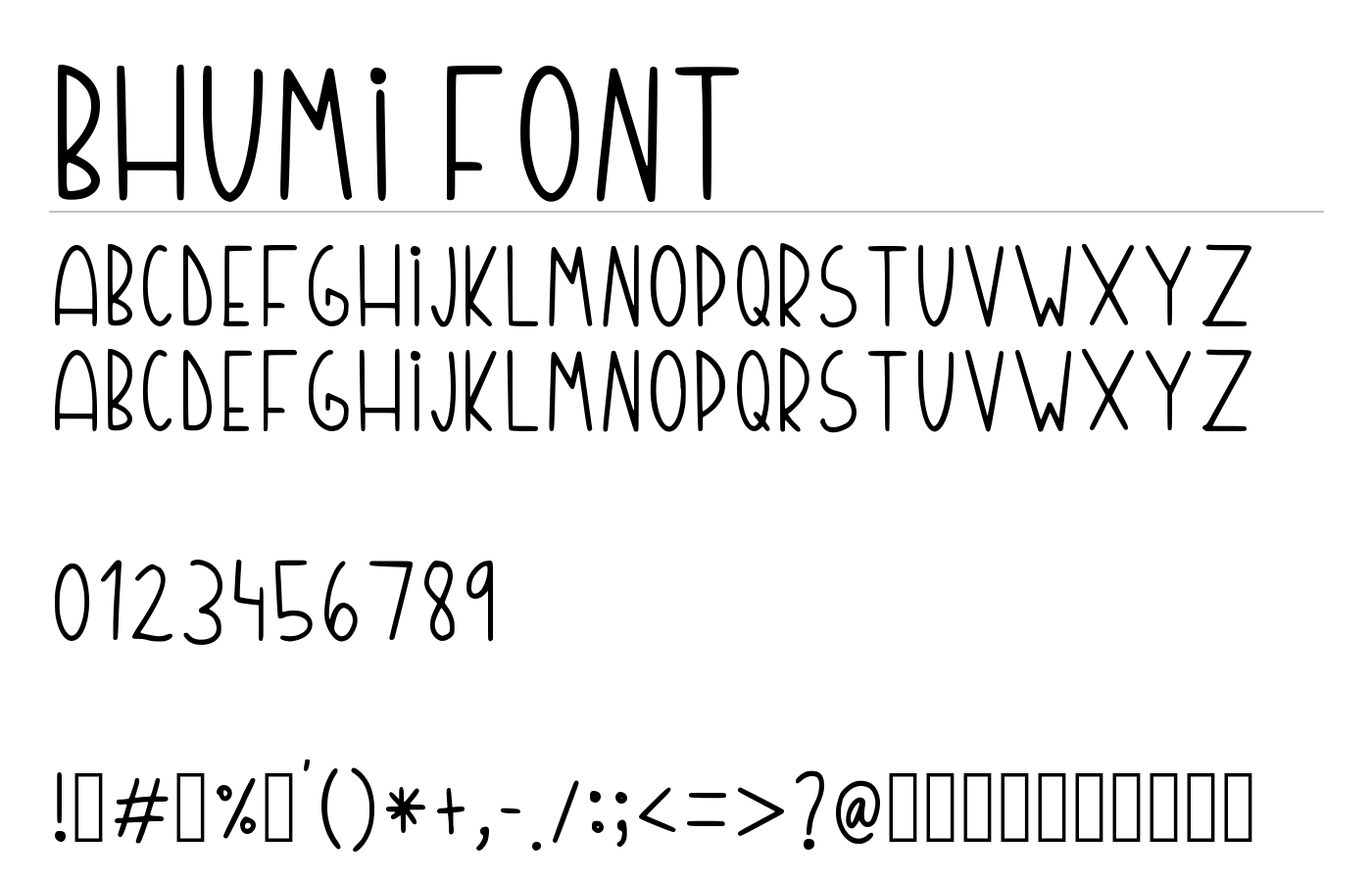Bhumi Font preview