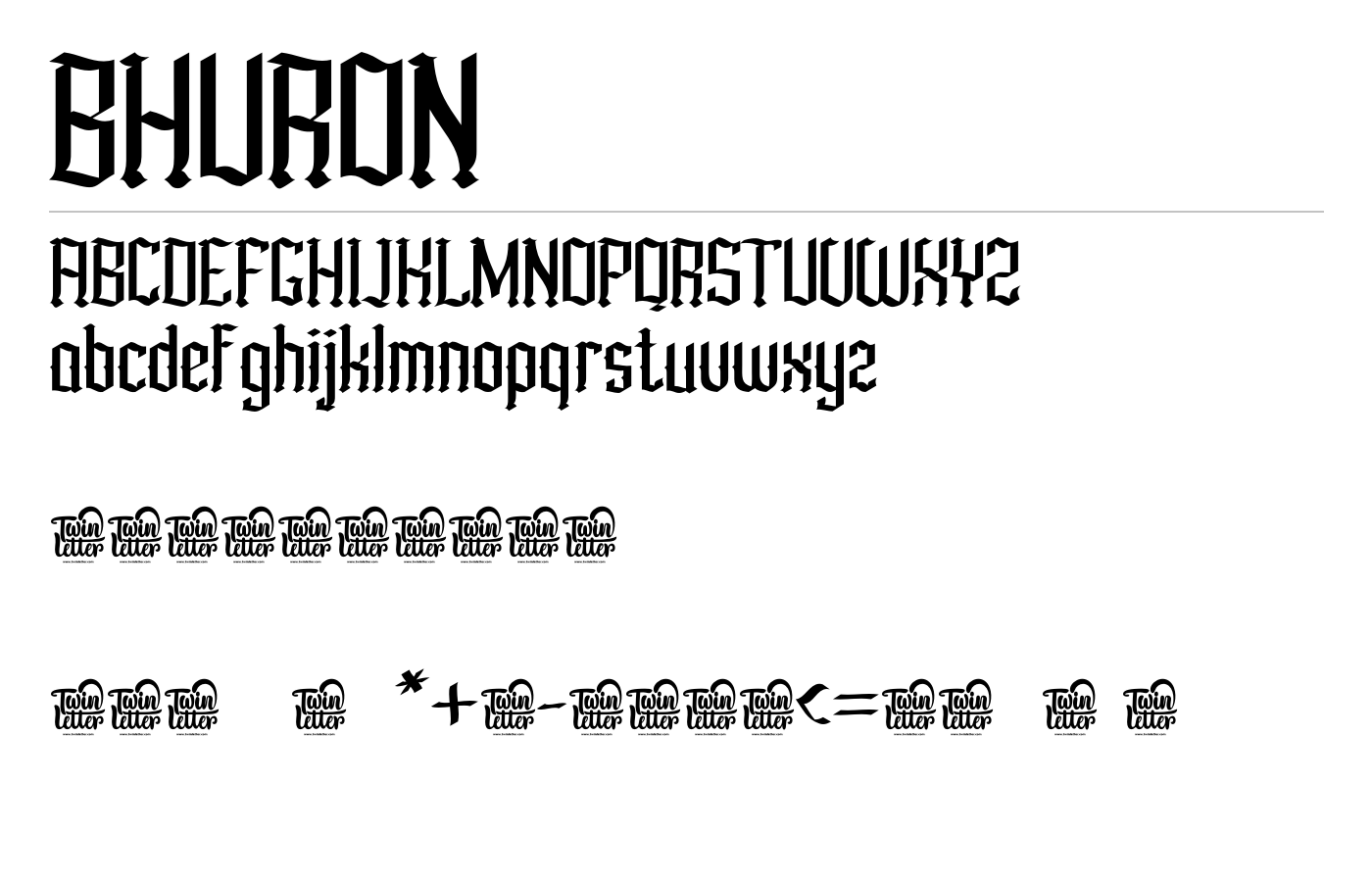 BHURON Font preview