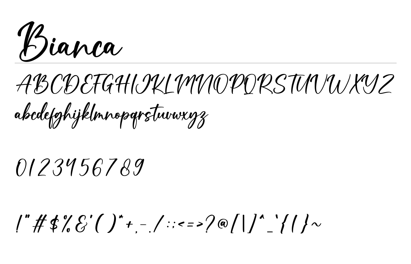 Bianca Font preview
