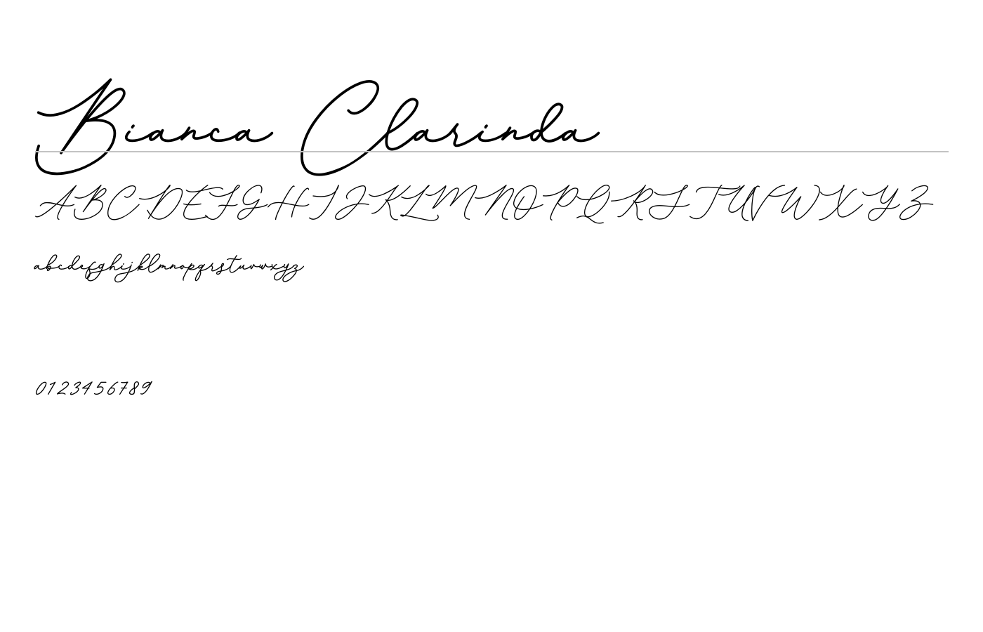 Bianca Clarinda Font preview