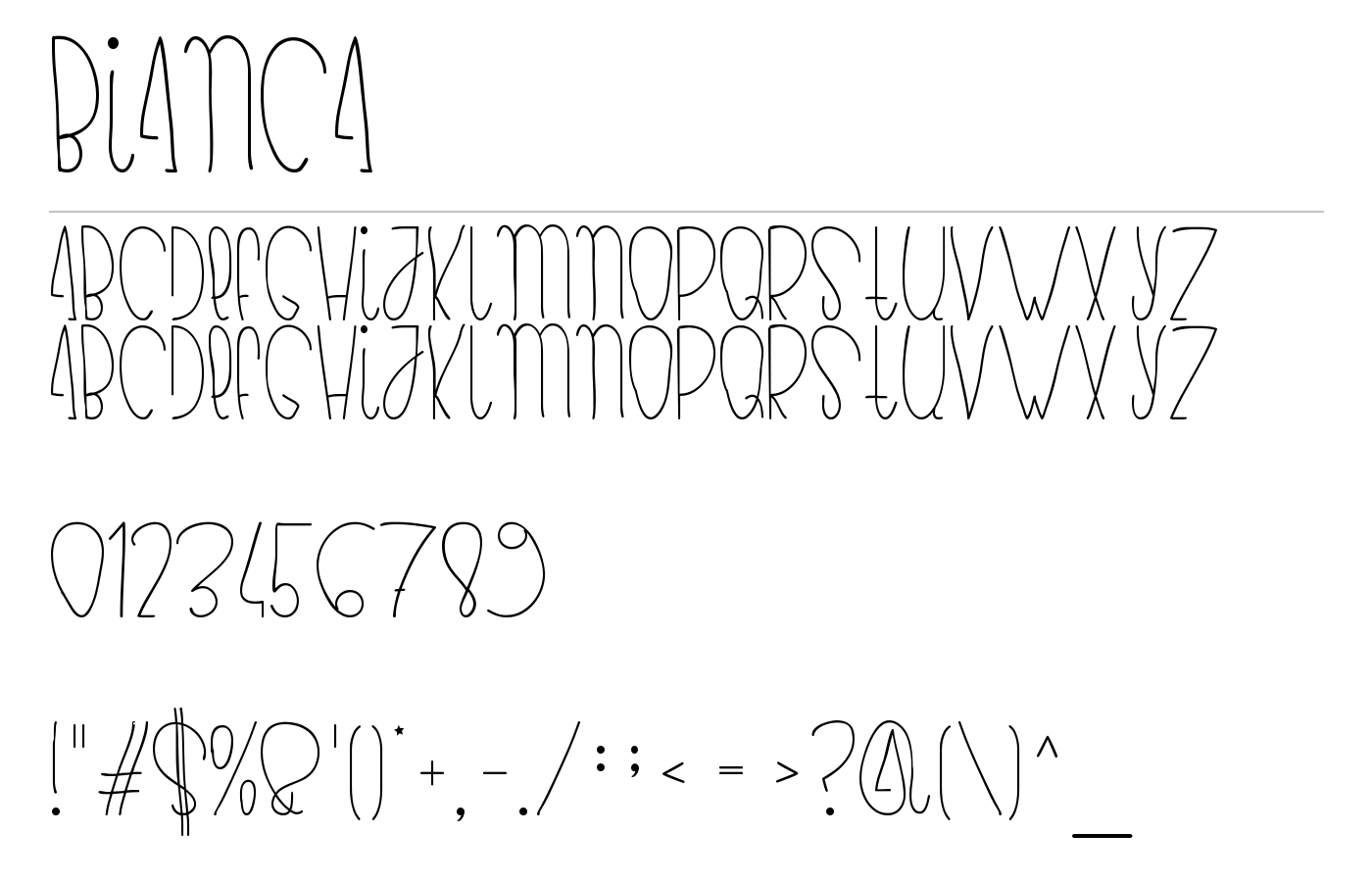 bianca Font preview