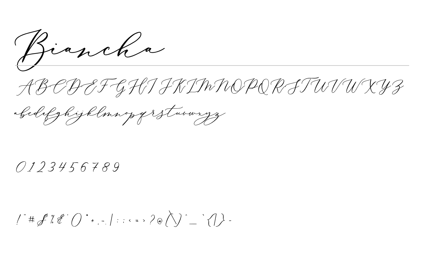 Biancha Font preview