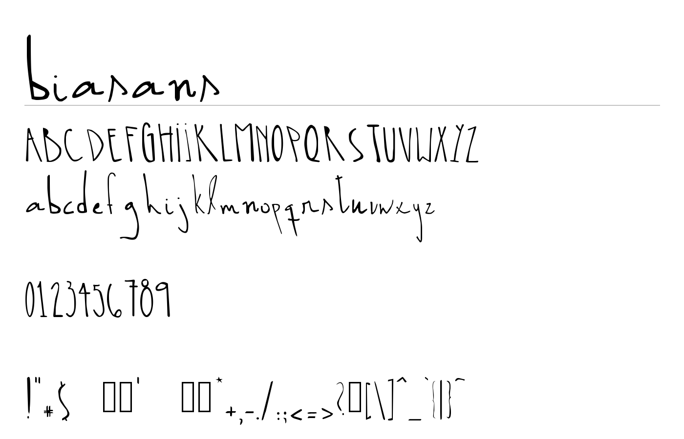 biasans Font preview