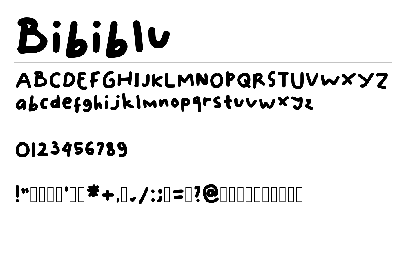 Bibiblu Font preview