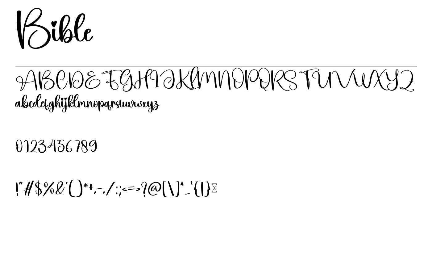 Bible Font preview