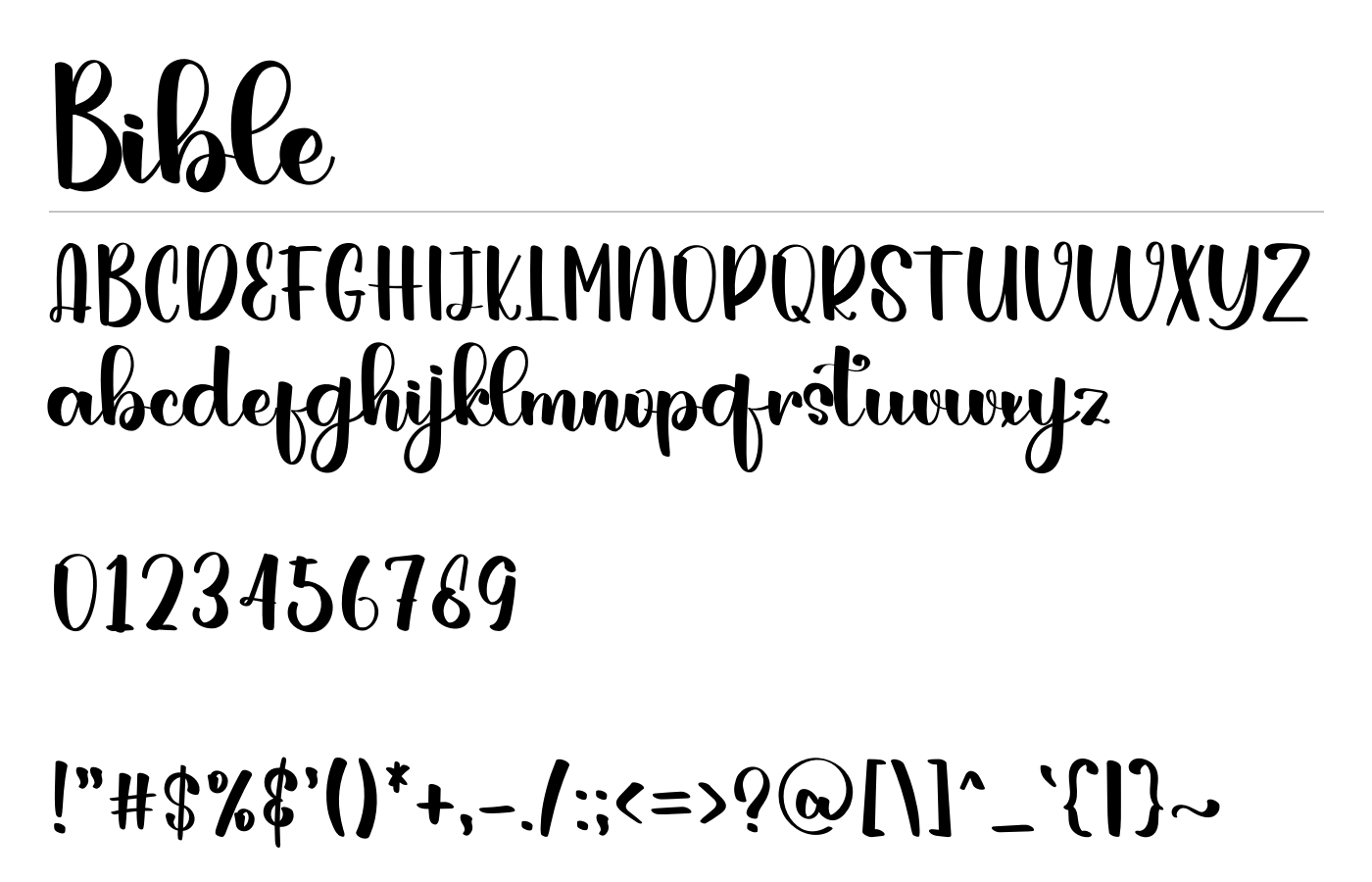 Bible Font preview