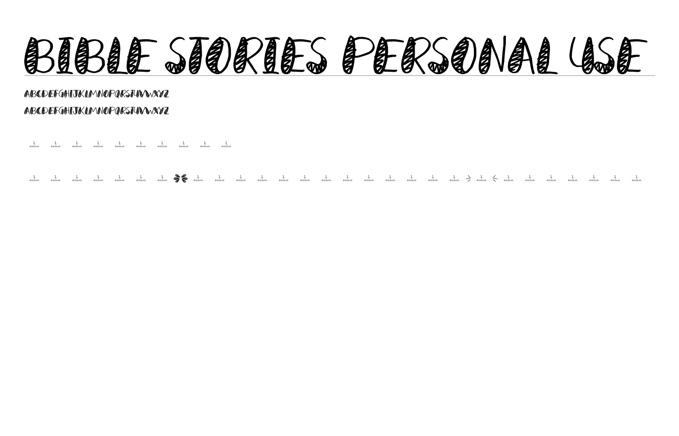 Bible Stories Personal Use Font preview