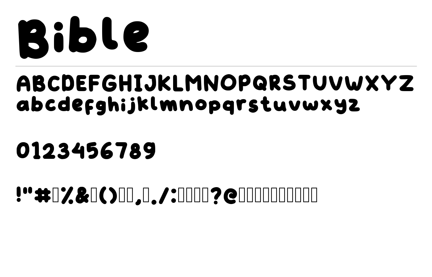 Bible Font preview