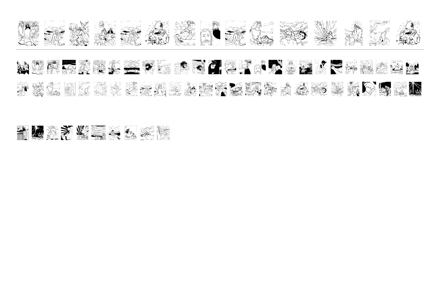 BiblishPictures Font preview