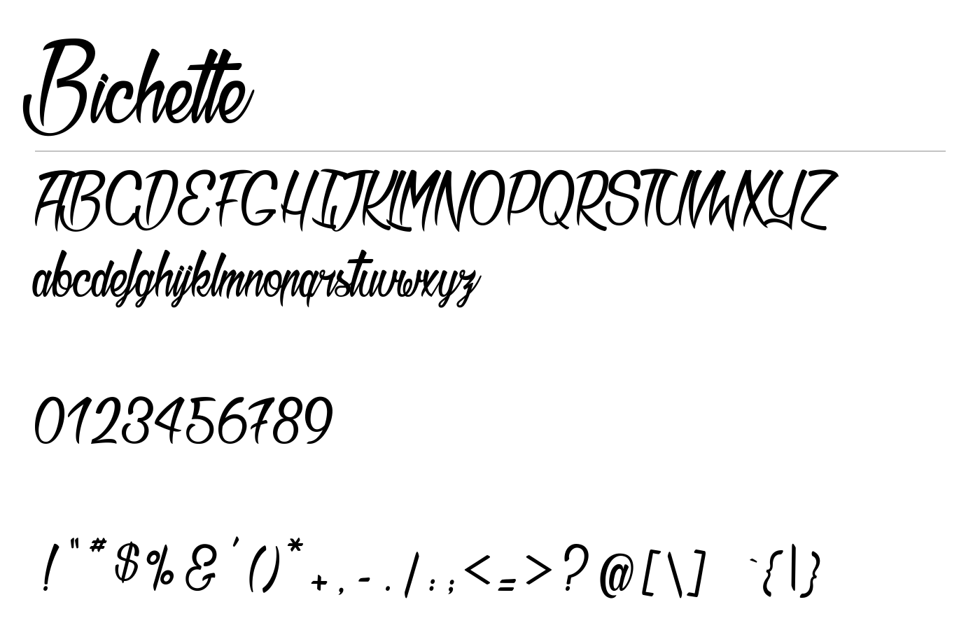 Bichette Font preview
