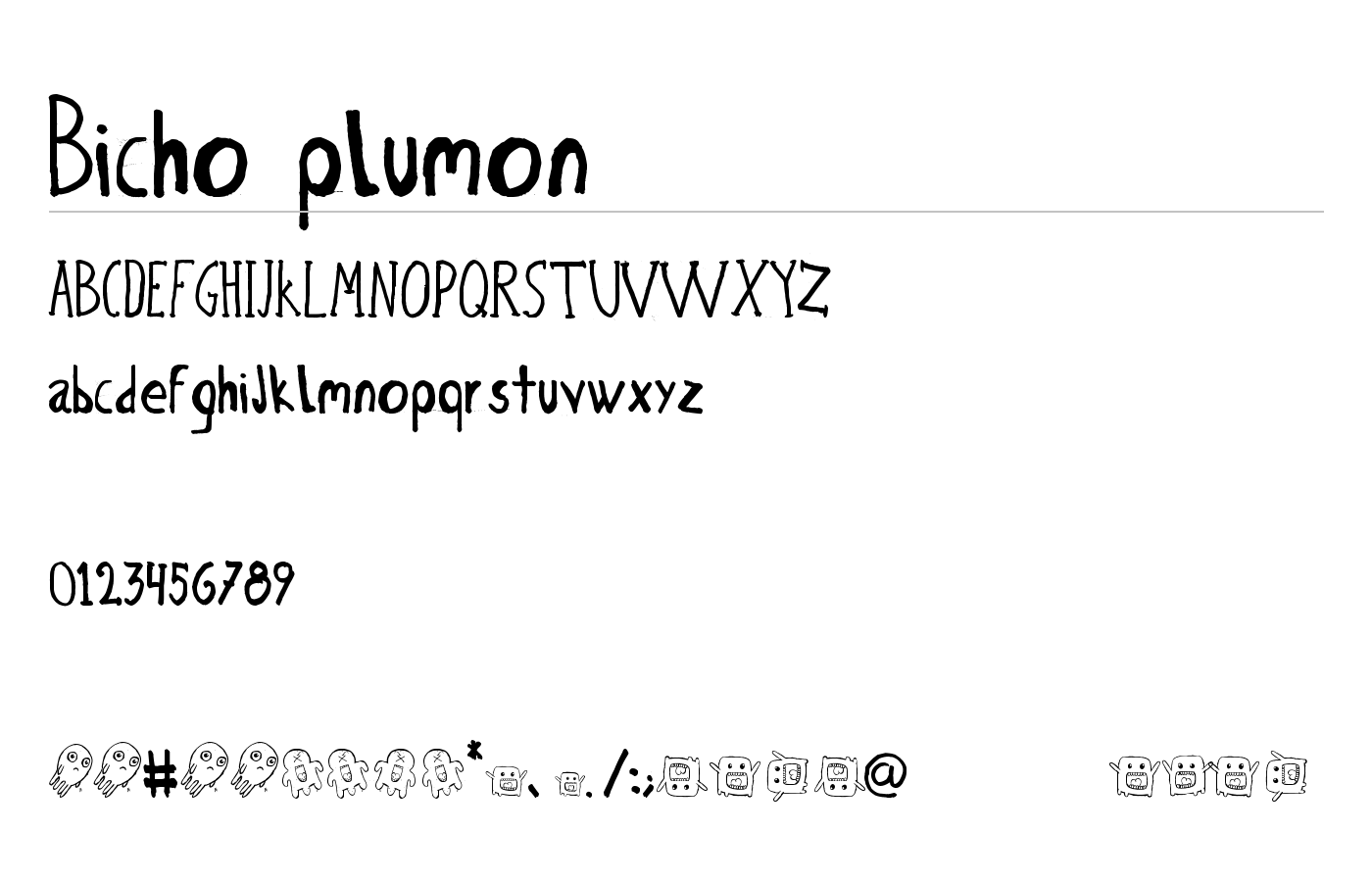 Bicho plumon Font preview