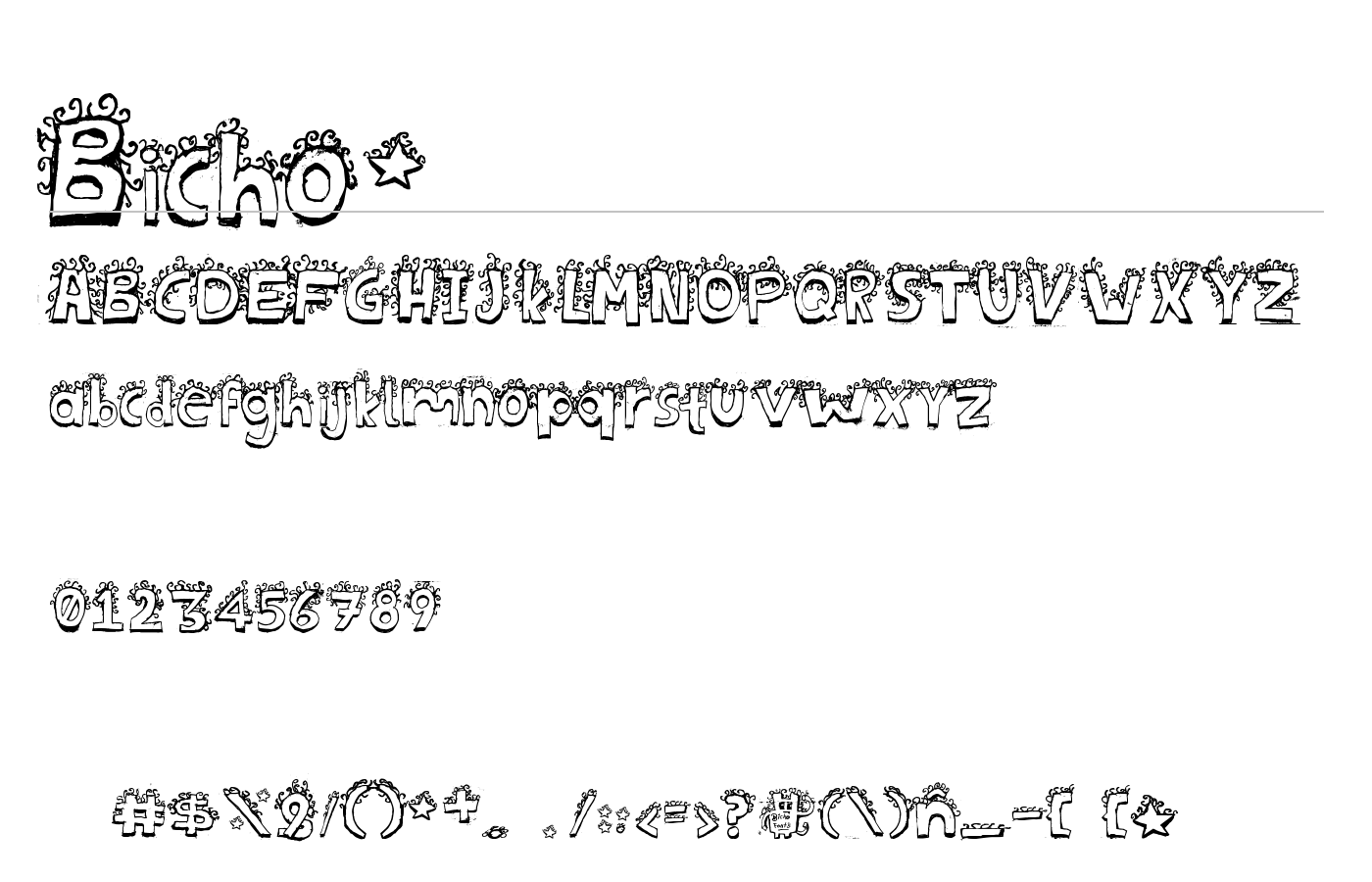 Bicho* Font preview