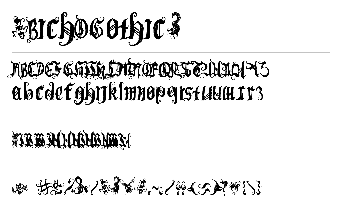 (BichOGothic) Font preview