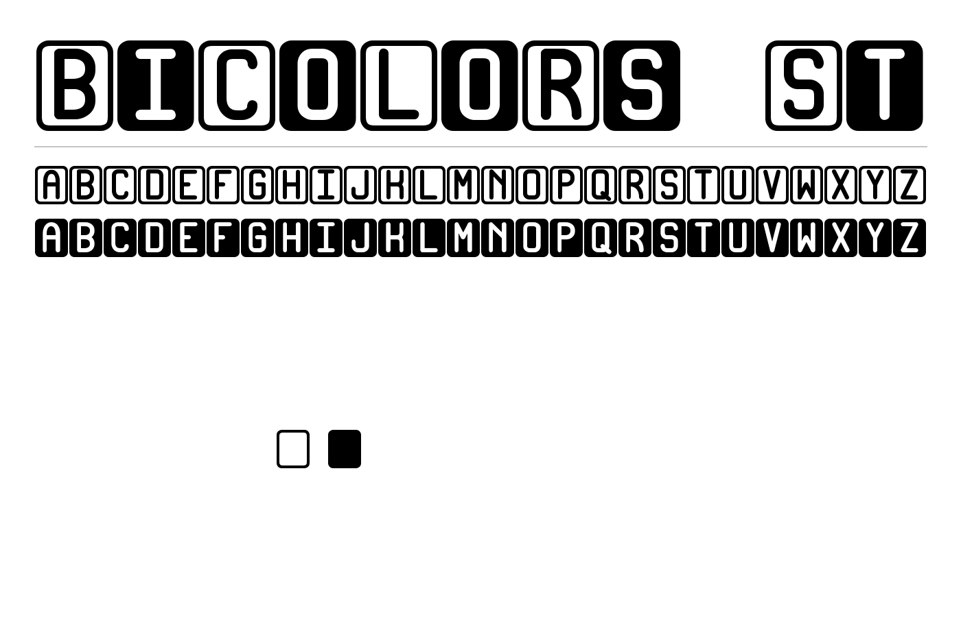BiCoLoRs St Font preview