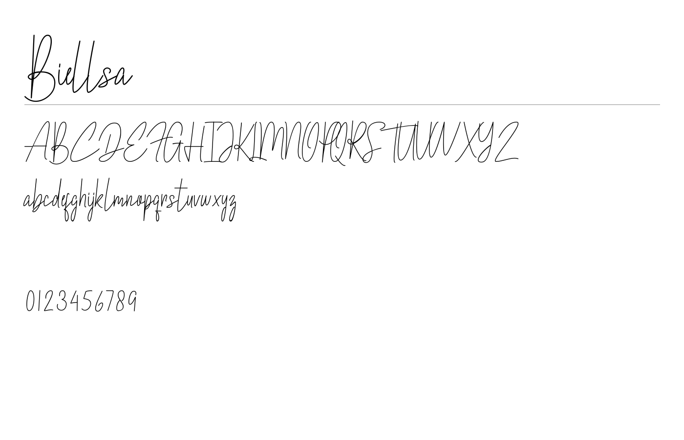Biellsa Font preview