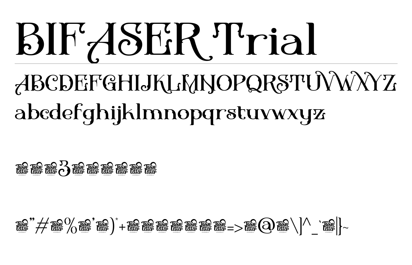 BIFASER Trial Font preview