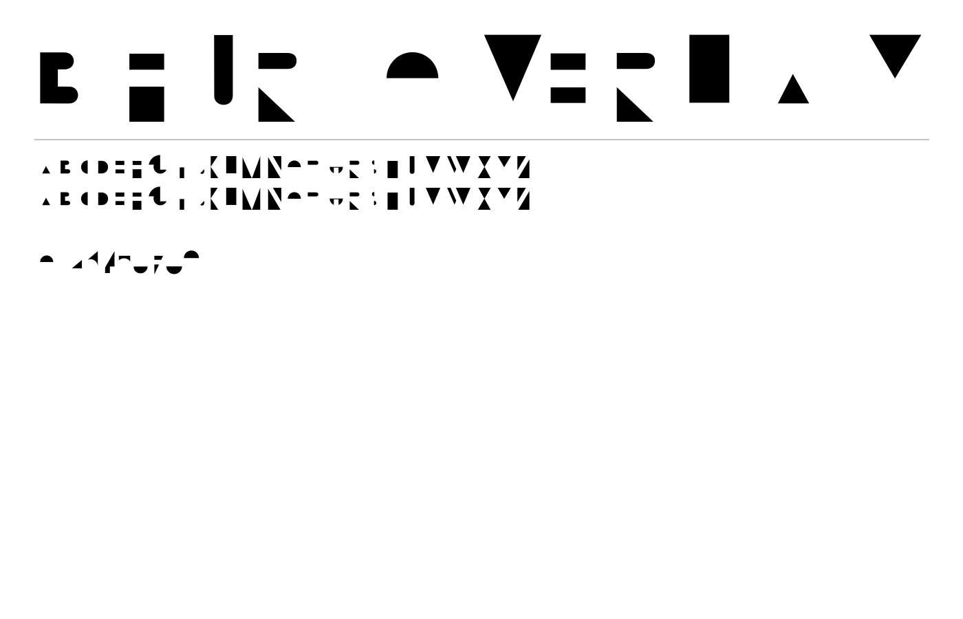 Bifur Overlay Font preview