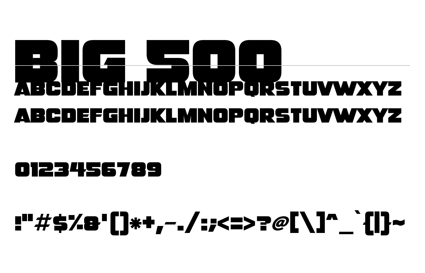 Big 500 Font preview