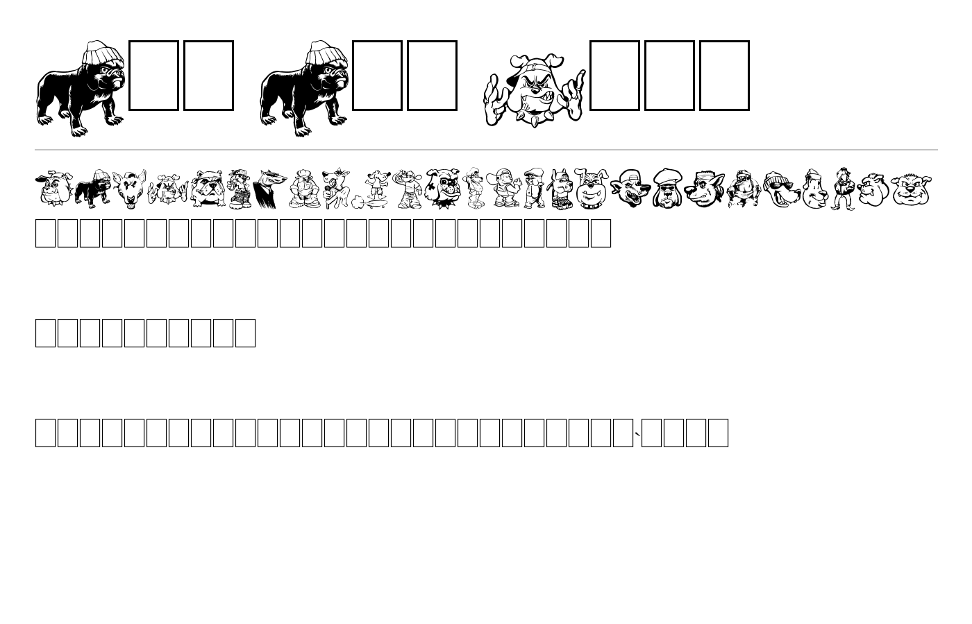 Big Bad Dogs Font preview