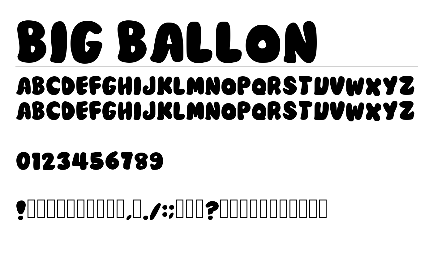 Big Ballon Font preview