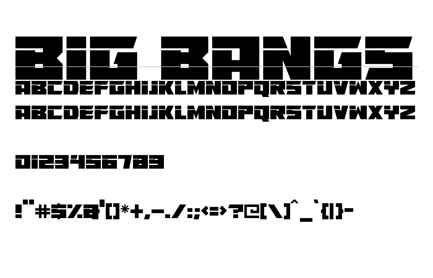Big Bangs Font preview