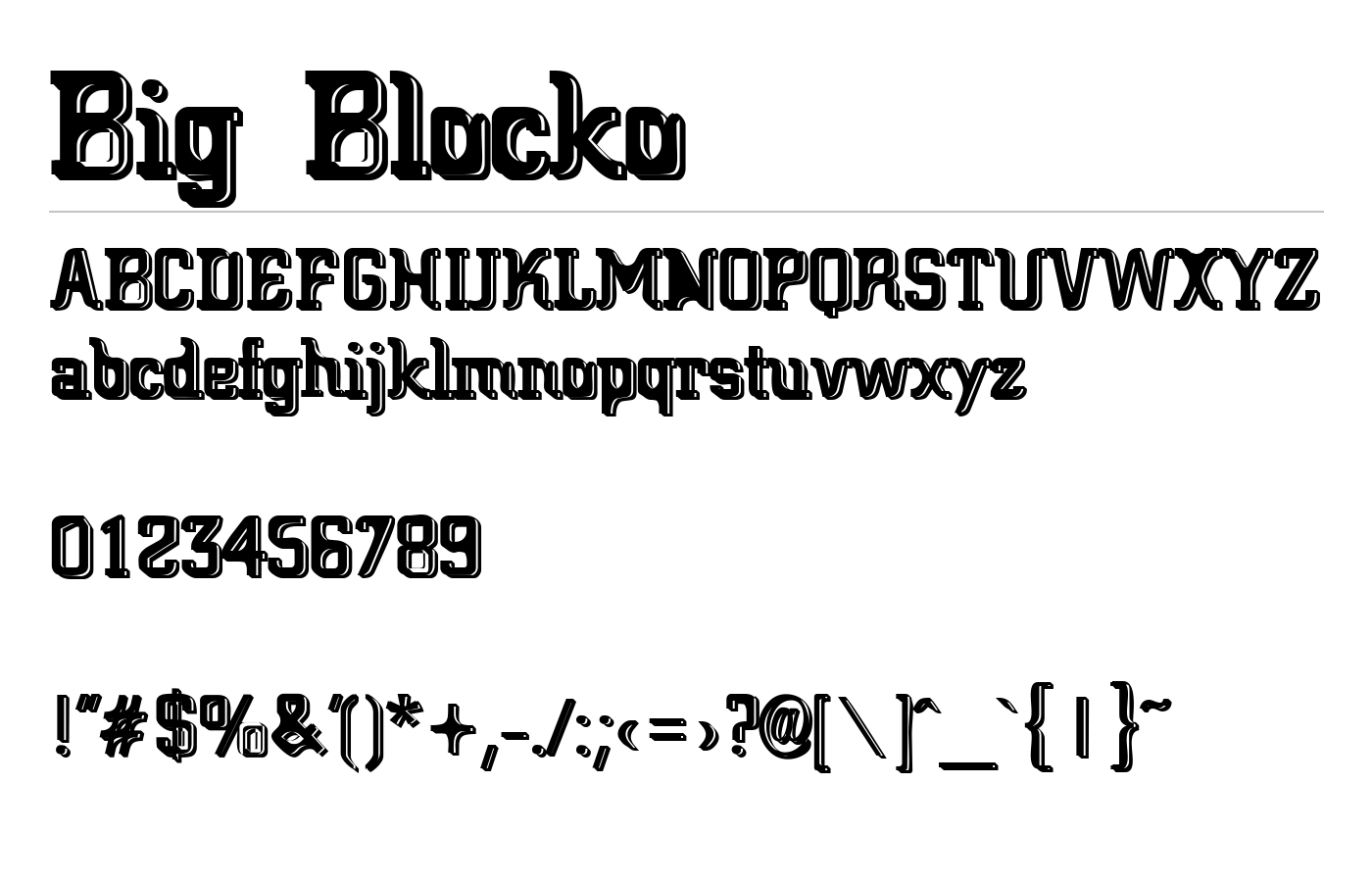 Big Blocko Font preview