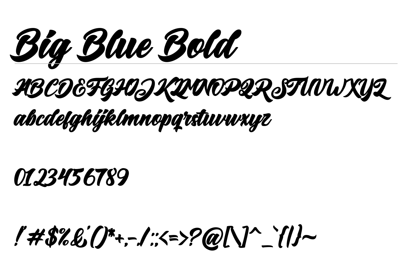 Big Blue Bold Font preview