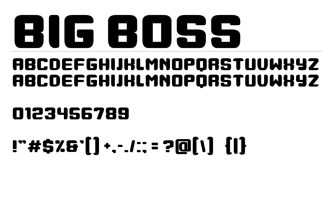 Big Boss Font preview