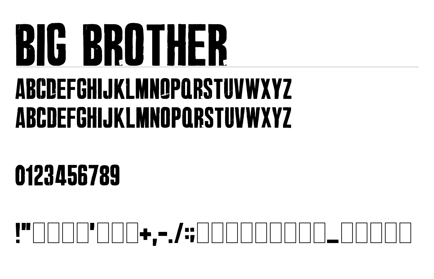 Big Brother Font preview