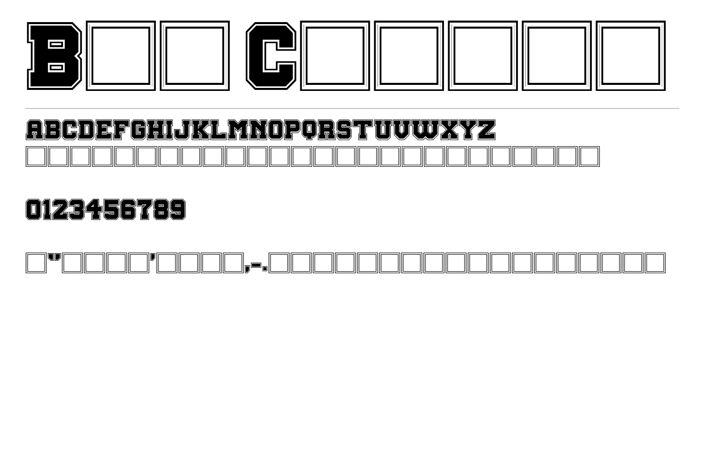 Big Campus Font preview