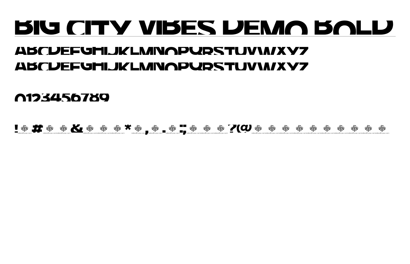 Big City Vibes Demo Font preview