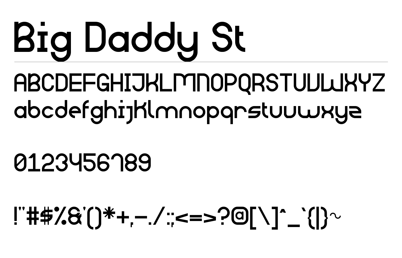 Big Daddy St Font preview