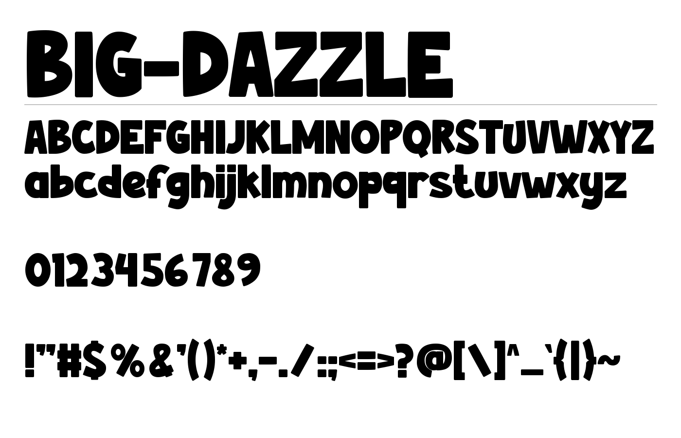 Big Dazzle Font preview