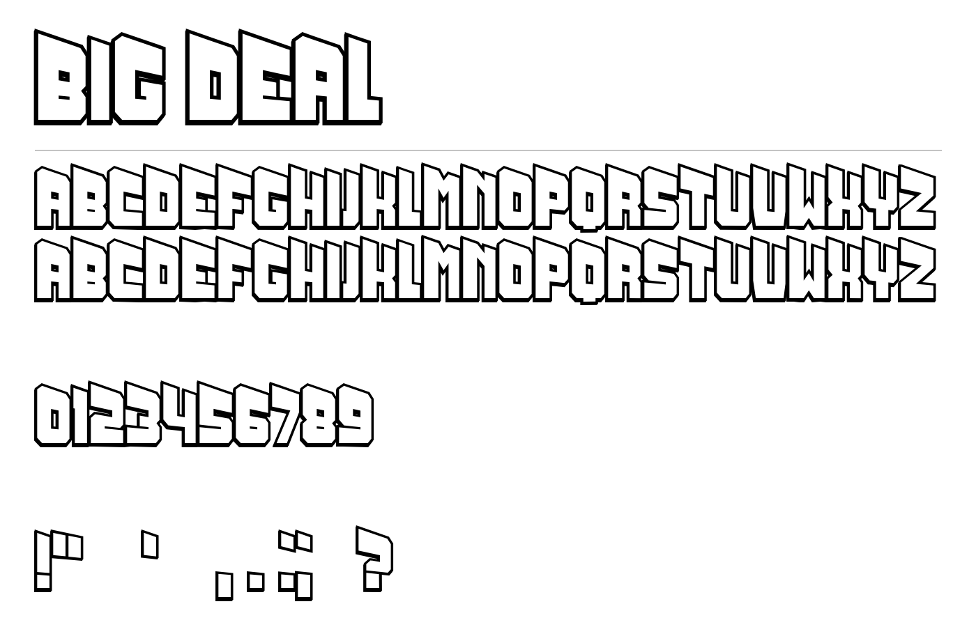 Big Deal Font preview