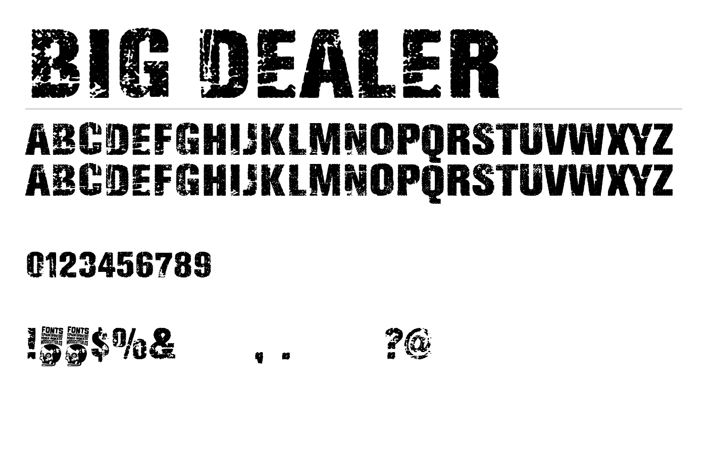 Big Dealer Font preview