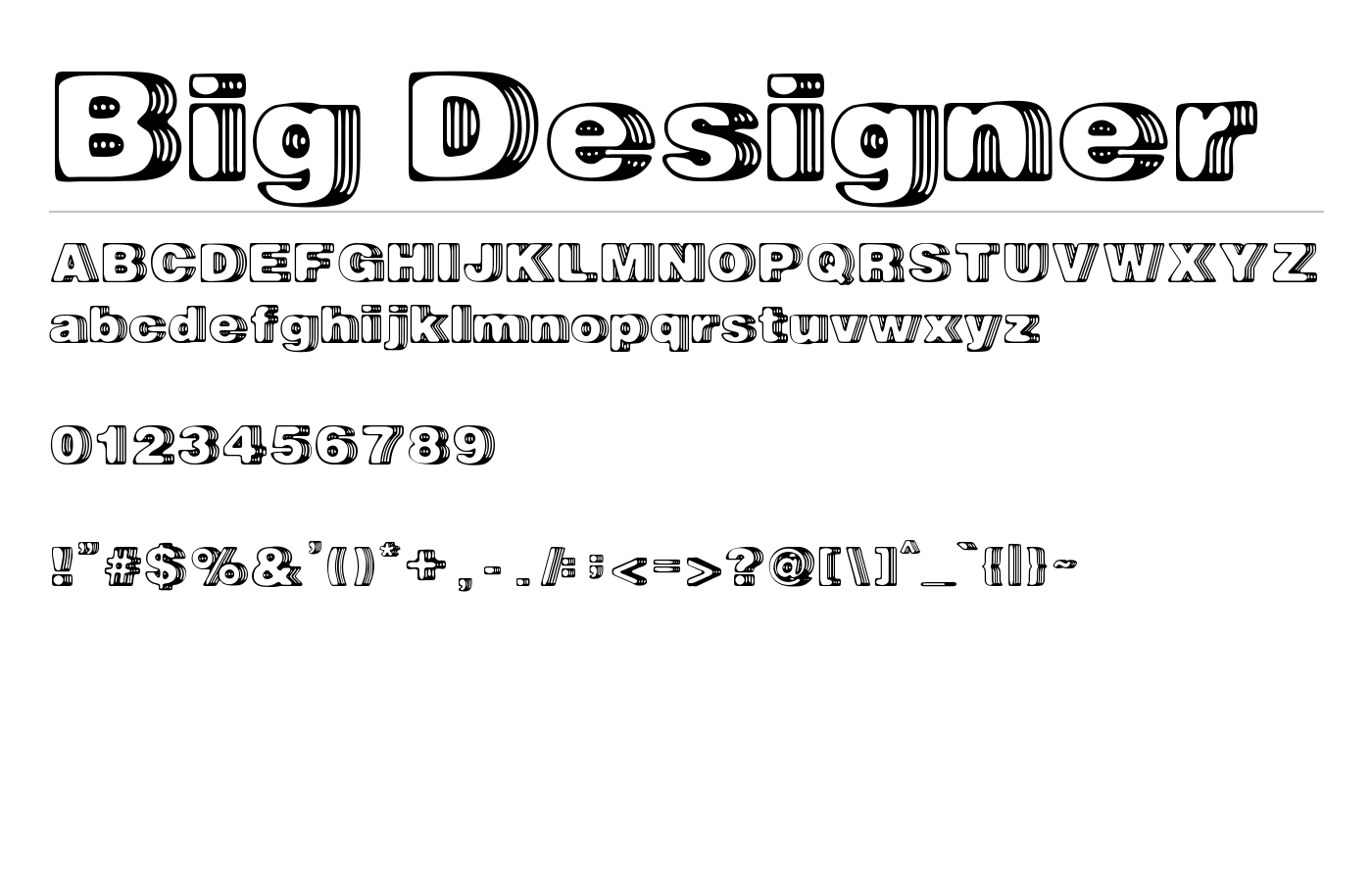 Big Designer Font preview