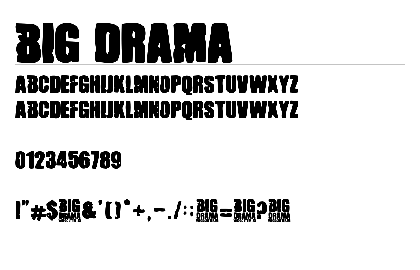 Big Drama Font preview