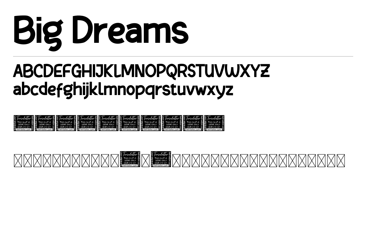 Big Dreams Font preview