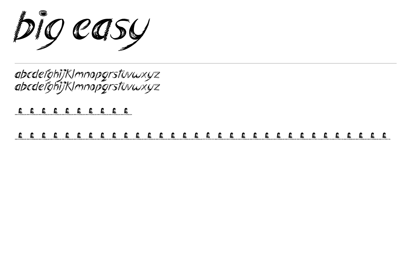 Big Easy Font preview
